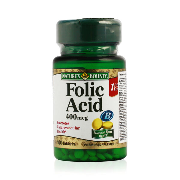 Nature`s Bounty Фолиевая кислота таблетки 400 мкг 100 шт 