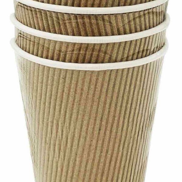 Стаканы бумажные Гофра 300 мл, 4 шт