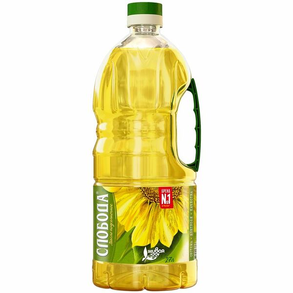 Масло подсолнечное Слобода рафинированное дезодорированное, 2.7л