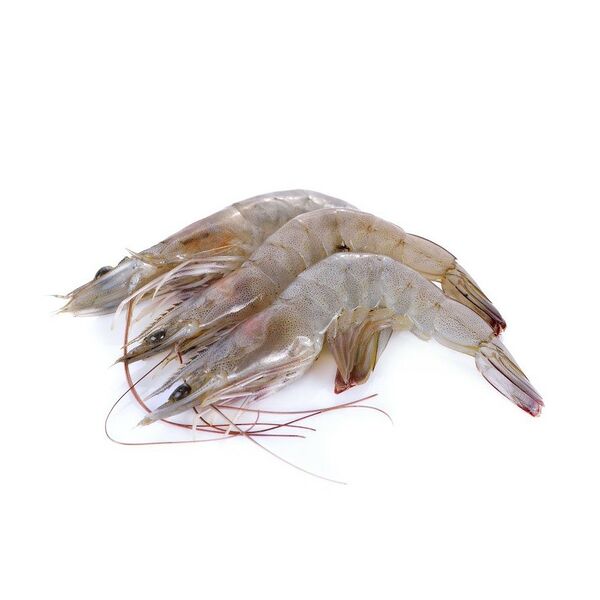 Морож пищ рыб прод креветки белоногие в панцире с головой (50/70 ) п/м 1/4000г ТМ VICI