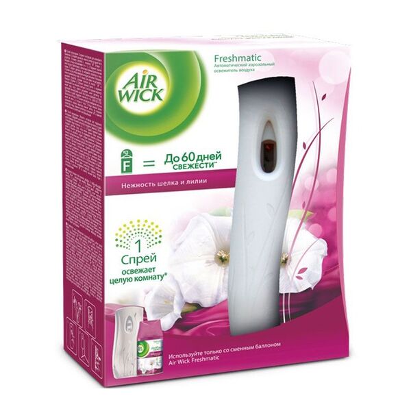 Автоматический освежитель воздуха Air wick Freshmatic Нежность шелка и лилии в комплекте со сменным баллоном