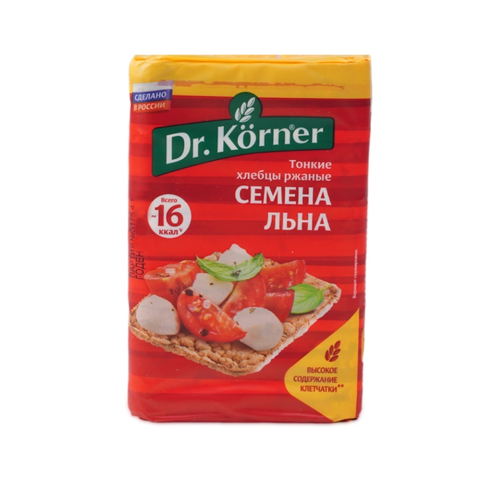 

Хлебцы хрустящие Dr. Korner ржаные Семена льна 100 г