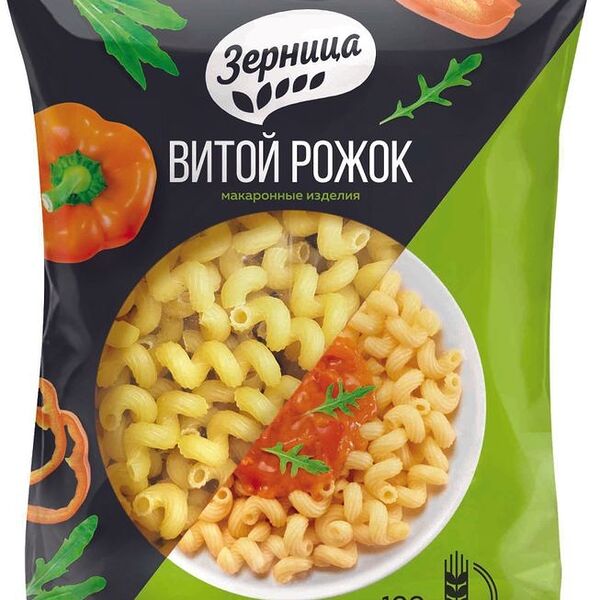 Макароны Зерница Витой рожок, 450г