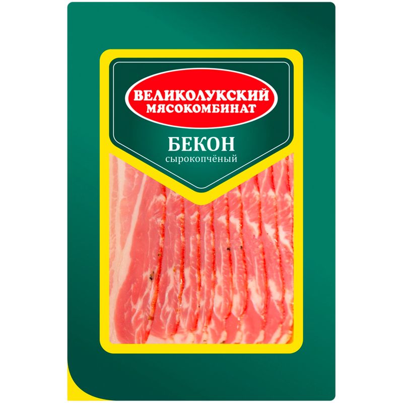 

Бекон Великолукский МК из свинины сырокопченый нарезка 150г