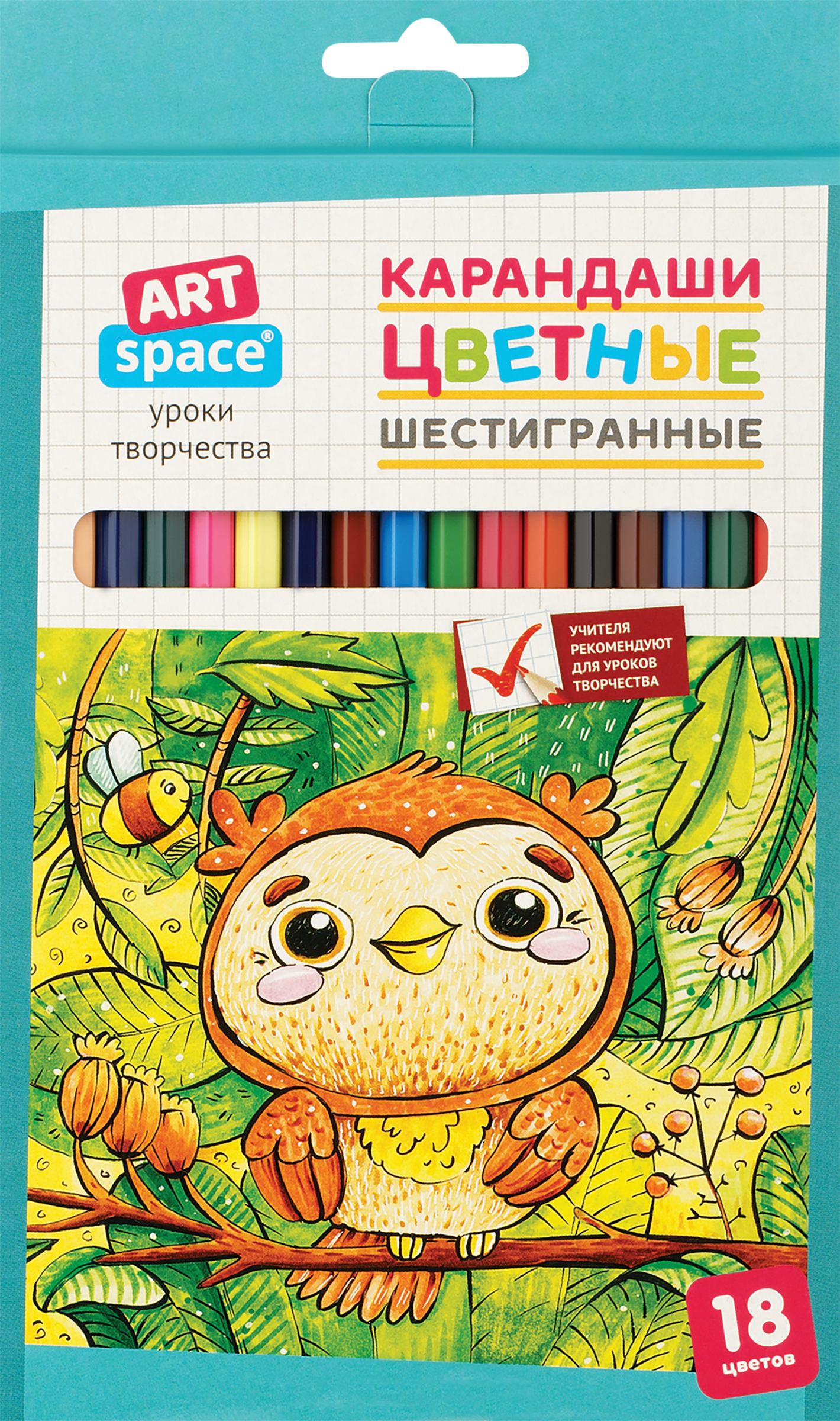 

Карандаши цветные ARTSPACE Милые зверушки, 18 цветов