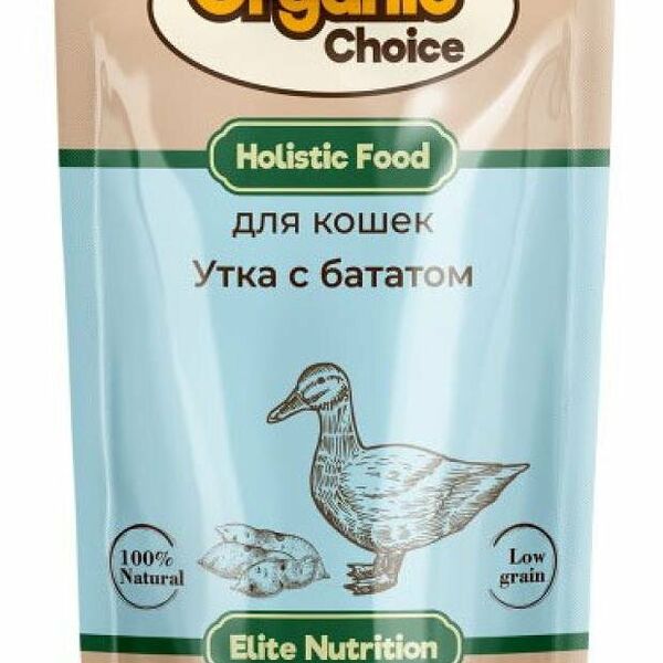 Влажный корм для кошек Organic Сhoice утка с бататом в соусе