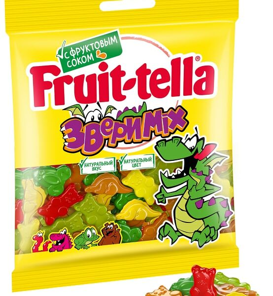 Мармелад Fruittella жевательный Звери Mix 70г