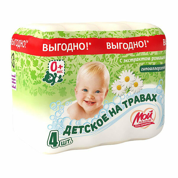 Мыло-крем туалетное Детское Мой малыш 70г 4 экопак