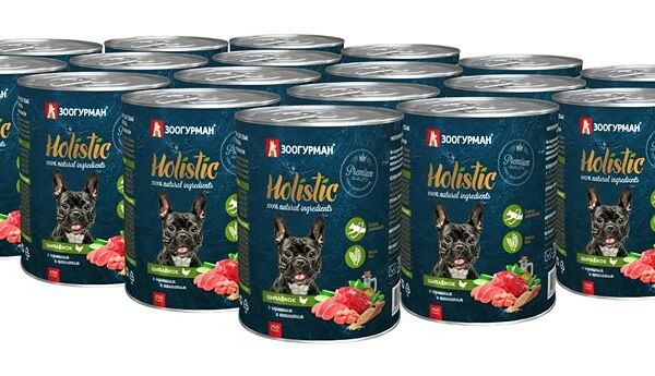 Корм для собак ЗООГУРМАН Цыплёнок с горошком и шпинатом ж/б 350г (упаковка - 20 шт)