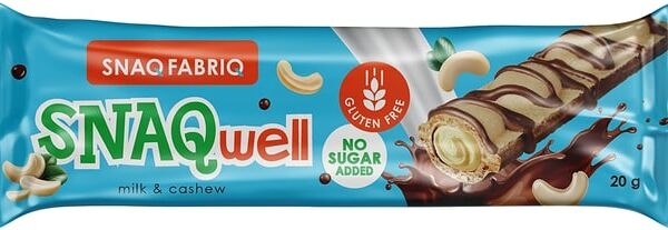 Батончик Snaq Fabriq глазированный с молочно-ореховой пастой 40г