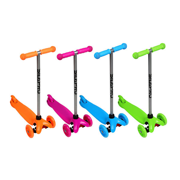 Silapro самокат 3-х колес., pu, до 50 кг, 70x11x54см, 4 цвета