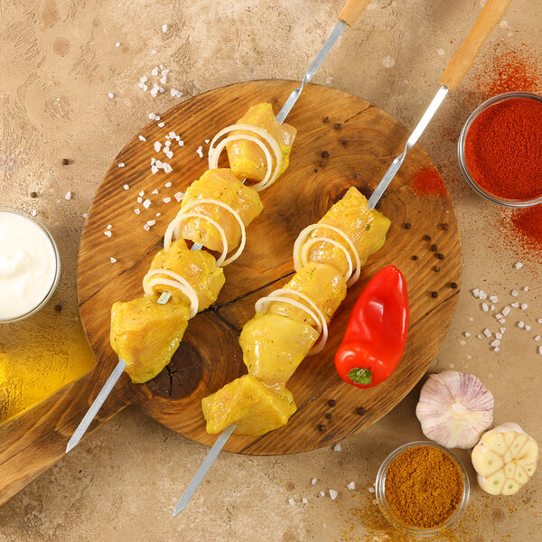 МясновЪ Шашлык из филе куриной грудки в маринаде из натурального йогурта