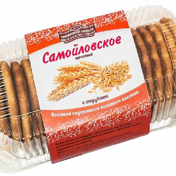 Печенье сахарное Самойловские сладости с отрубями