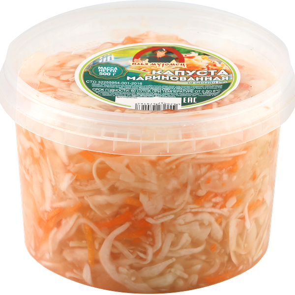 Капуста маринованная ИЛЬЯ МУРОМЕЦ с морковью