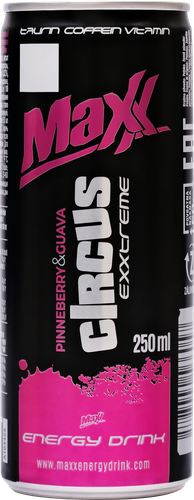 

Напиток энергетический MAXX Circus Белая клубника и гуава тонизирующий газированный, 0.25л