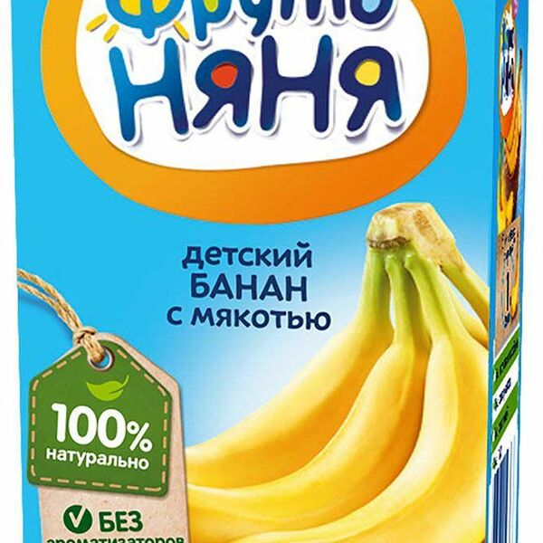 Нектар ФрутоНяня Банан с мякотью, с 6 месяцев