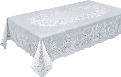 

Скатерть кружевная ПВХ 137х180см, белая/бежевая