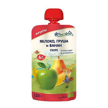 Пюре детское Fleur Alpine Яблоко, груша и банан