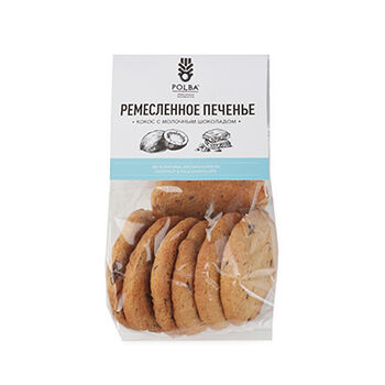 Печенье ремесленное Кокос с молочным шоколадом