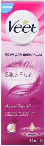 

Крем для депиляции Veet бархатная роза и эфирные масла 90 мл