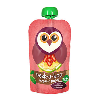 Пюре Peek-a-boo яблоко-клубника-банан