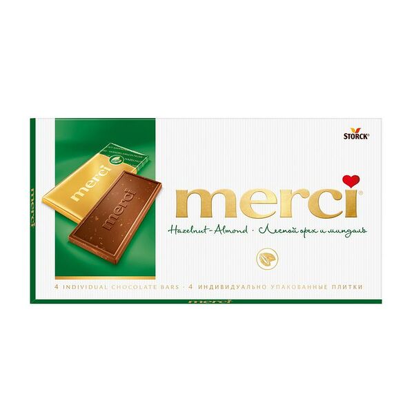 Шоколад Мерси лесной орех и миндаль