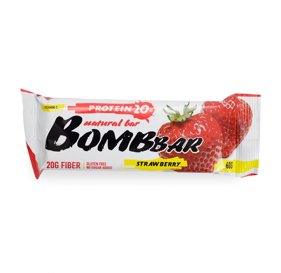 

Strawberry BombBar Protein Батончик протеиновый вкус 20 г 1 шт