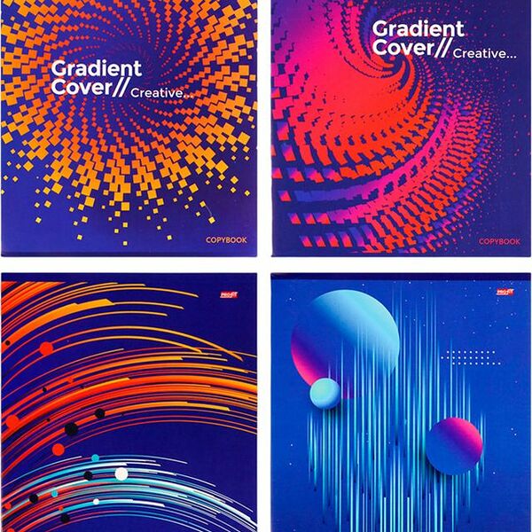 Тетрадь Profit Абстрактный Креатив общая в клетку в ассортименте А5 96л