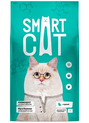 Сухой корм Smart Cat для стерилизованных кошек с курицей