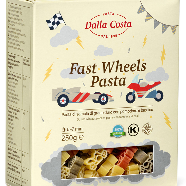 Макаронные изделия Dalla Costa Быстрые гонки с томатами и базиликом (без добавления яиц) 250г, Италия