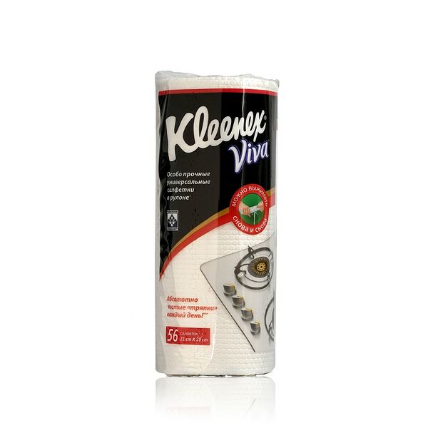 Универсальные салфетки Kleenex Viva 21х28 см 56 шт. в рулоне