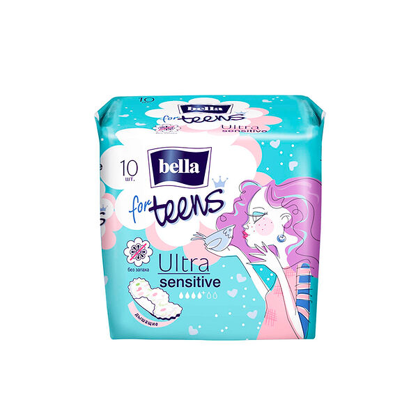 Прокладки Bella For teens супертонкие Sensitive 10 шт