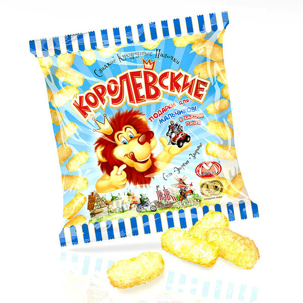 Кукурузные палочки сюрпризы королевские 40г с подарком для мальчиков тула