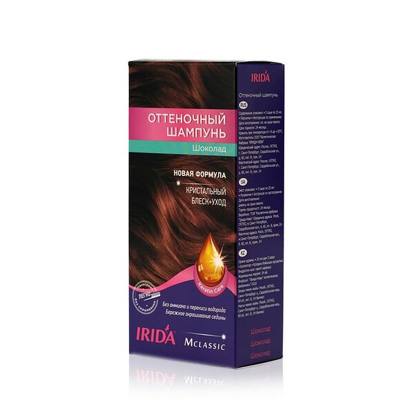 Оттеночный шампунь Ирида-Нева Irida M для волос шоколад 75мл