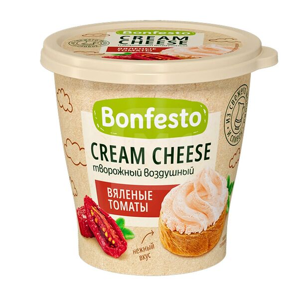 Сыр творожный Bonfesto Cream Cheese Вяленые томаты 65%