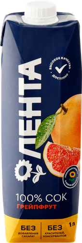 

Сок Лента грейпфрутовый 1 л