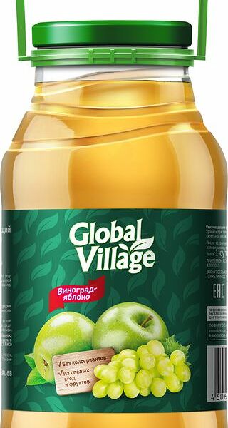 Напиток Global Village сокосодержащий виноградно-яблочный осветленный 1.8 л