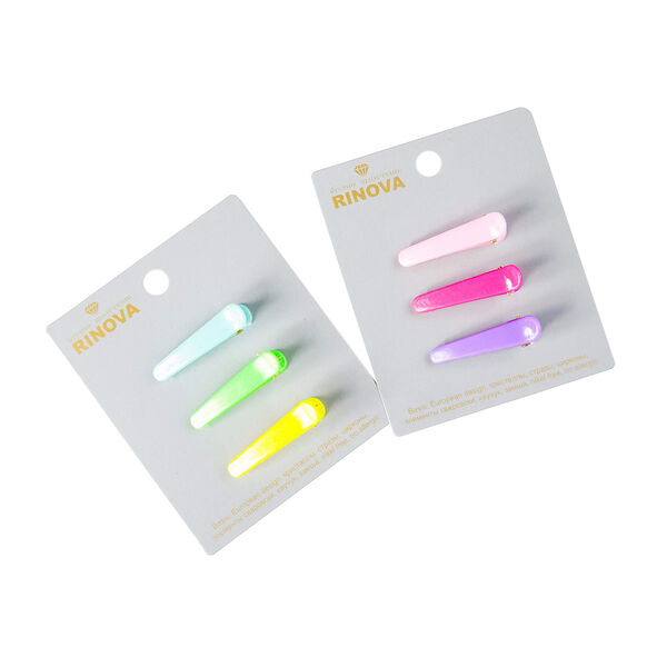 Зажим для собачьих волос RINOVA набор детский 3 штуки на бирке, в ассортименте, 1 упаковка