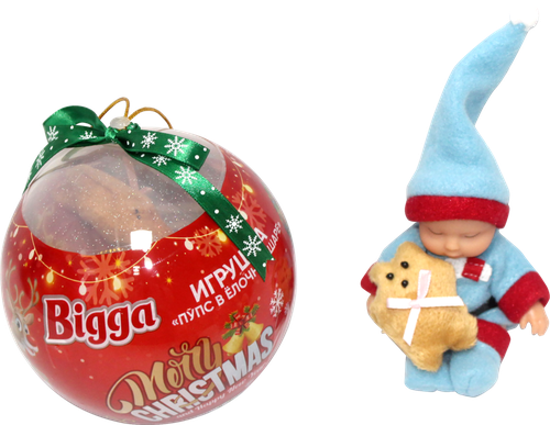

Игрушка Bigga Пупсы в шарах Новогодние 10 см игрушка в ассортименте