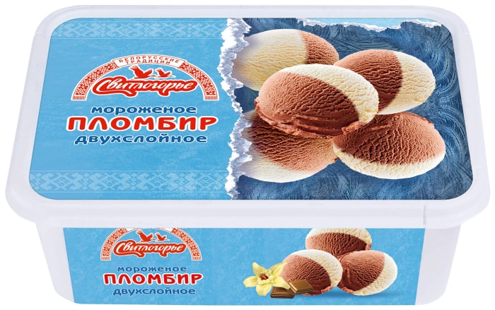 

Мороженое пломбир Свитлогорье двухслойное Ваниль и шоколад 500 г