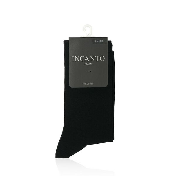 Мужские однотонные носки INCANTO BU733008 Nero р.42-43