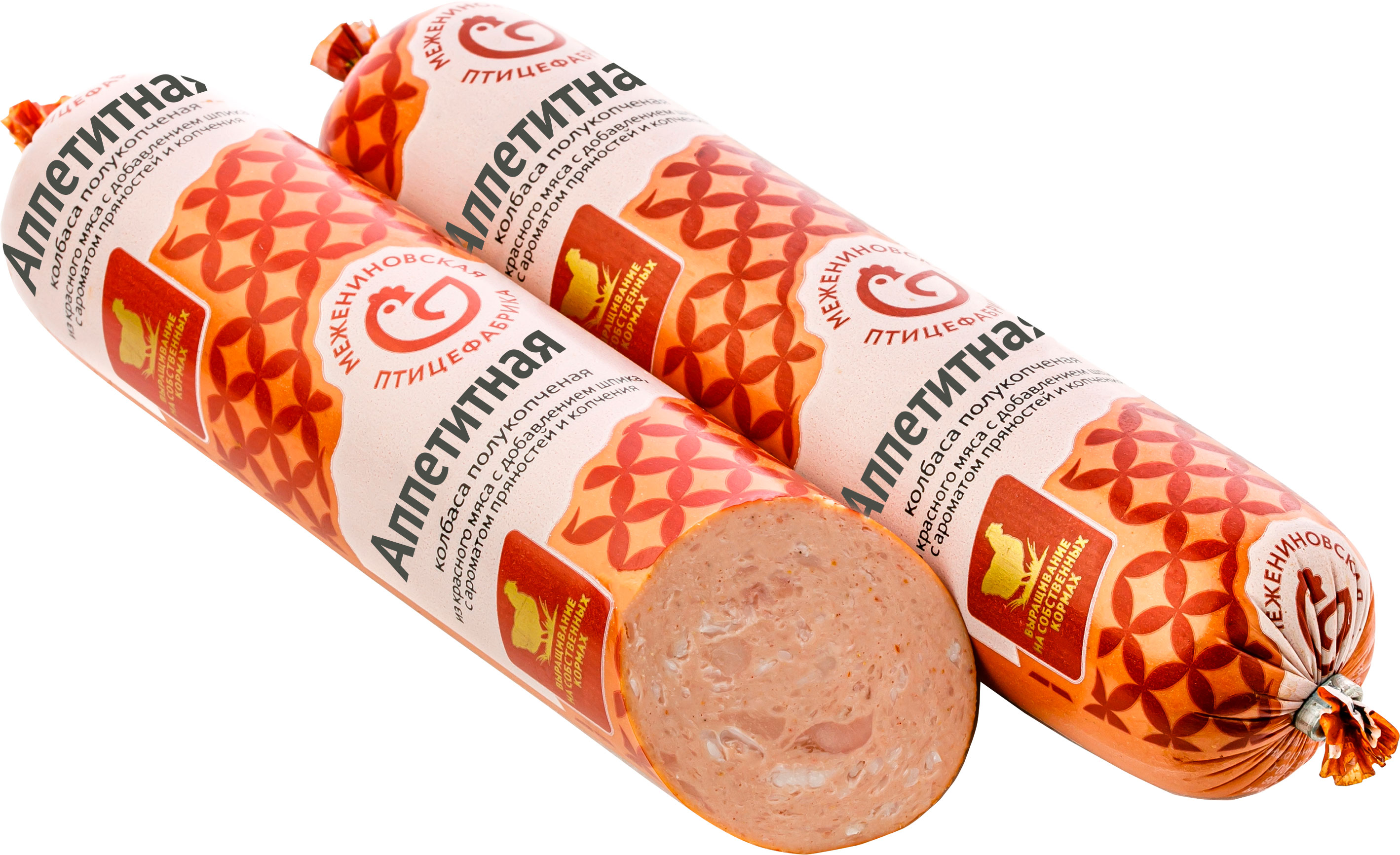 

Колбаса Межениновская птицефабрика Аппетитная полукопченая 450 г