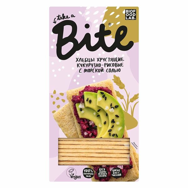 Хлебцы хрустящие кукурузно-рисовые Take a Bite с морской солью