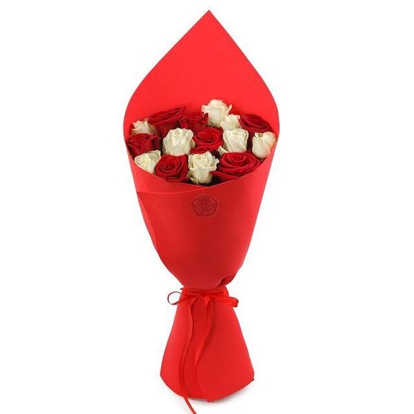 Букет из роз Арлекино (миди)