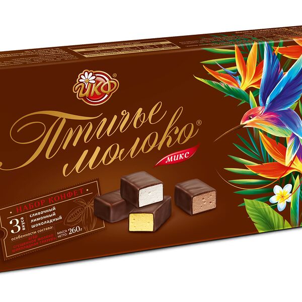 Конфеты в коробке ЙКФ Микс Птичье молоко