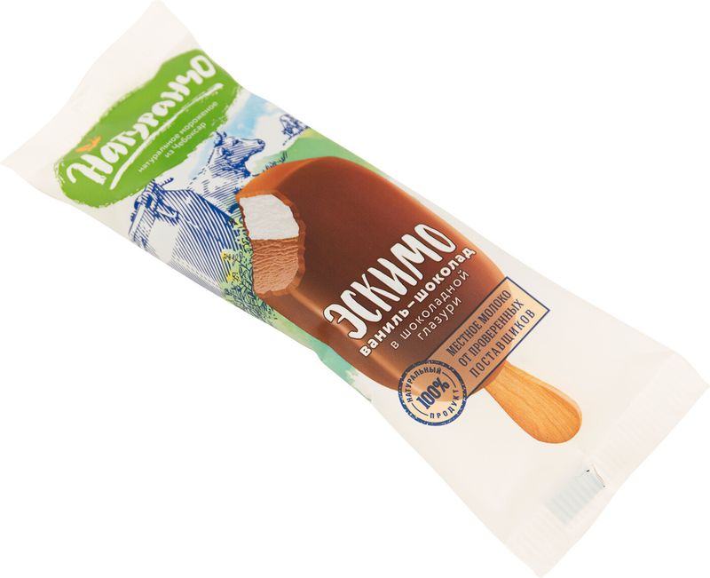 

Мороженое Натуранчо эскимо, ваниль-шоколад, в шоколадной глазури 55 г