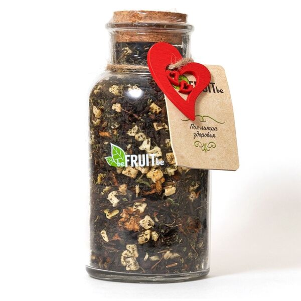 Чай черный Befruitbe пропитанный соком ананаса с кусочками ананаса яблока и мяты
