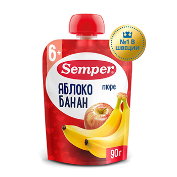 

Пюре Semper яблоко-банан 90 г