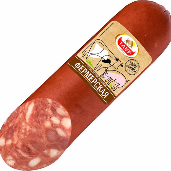 Колбаса Тавр Фермерская варено-копченая