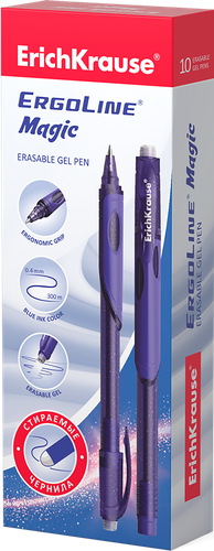 

Ручка гелевая ErichKrause ErgoLine Magic синий, сo стираемыми чернилами 1 шт